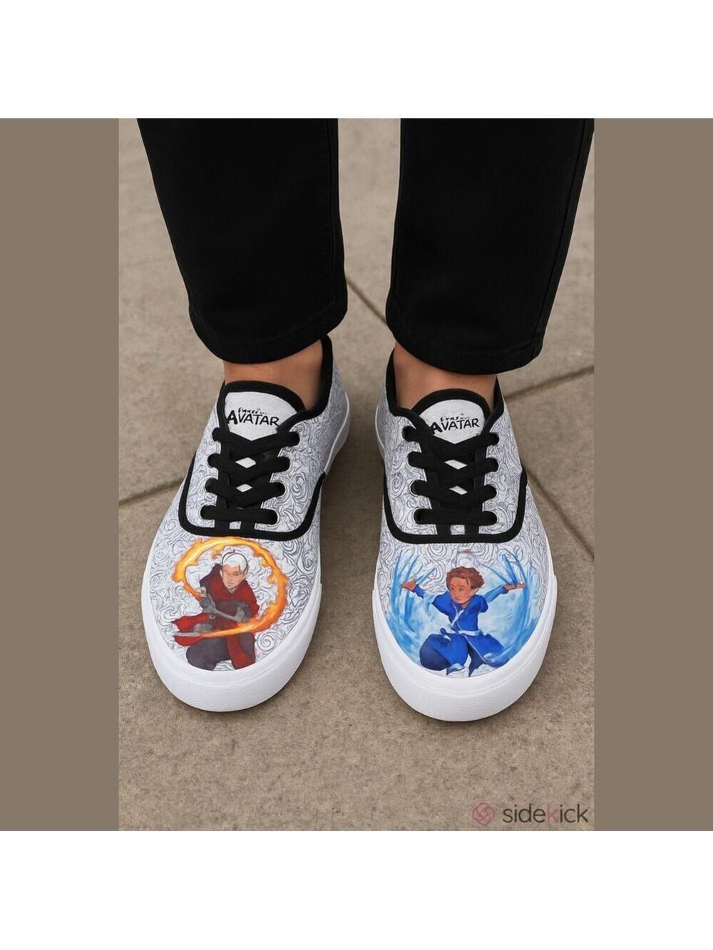 Avatar The Last Airbender Zuko & Katara Themed Sneakers - Size 10